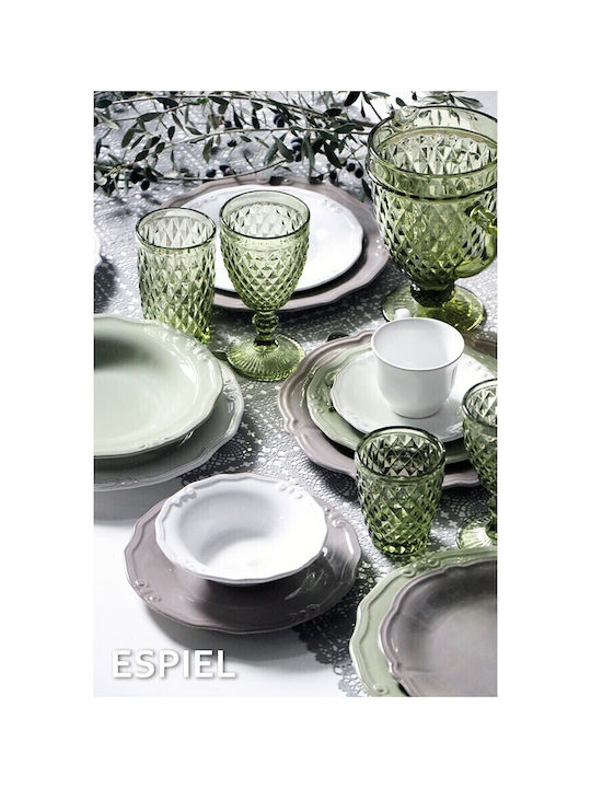 Espiel Tristar Set Gläser Wasser aus Glas in Grün Farbe 6Stück