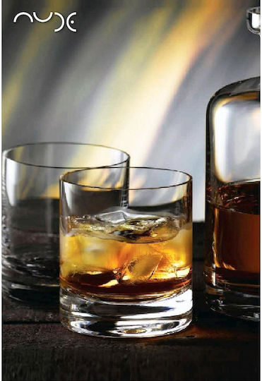 Espiel Rocks-s Whiskey Glass Set made of Crystal in White Color 385ml 6 Pieces