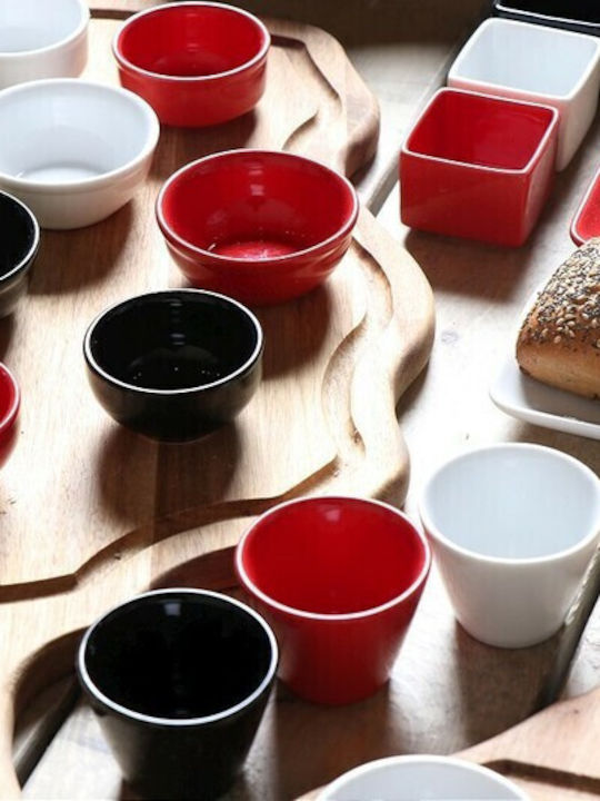 Espiel Plate Shallow Rectangular made of Porcelain Black 21x8.5cm 12pcs
