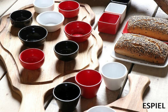 Espiel Plate Shallow Rectangular made of Porcelain Black 21x8.5cm 12pcs