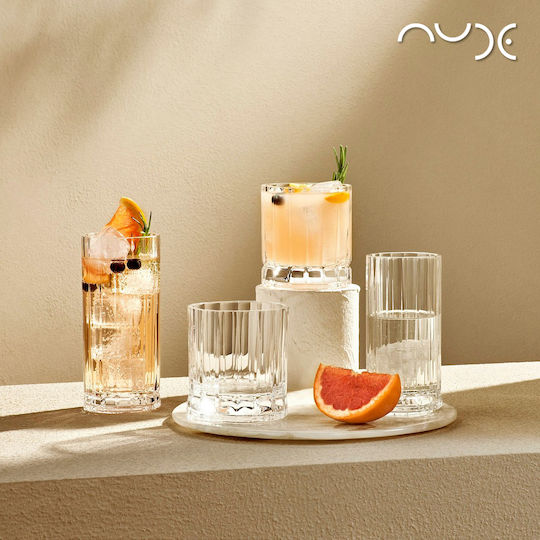 Espiel Nude Wayne Whiskey Glass Set made of Crystal in White Color 330ml 6 Pieces