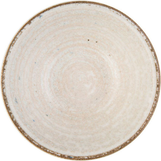 Fine Teller Untiefe aus Porzellan Braun 27cm 6Stück