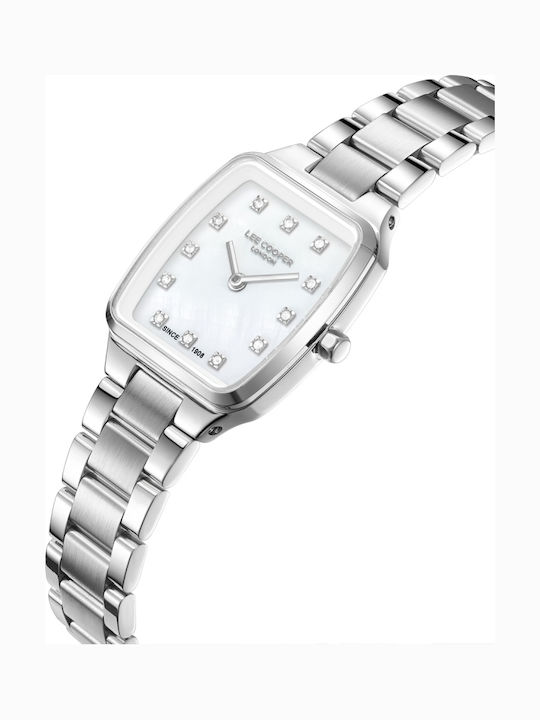 Lee Cooper Γυναικείο Ρολόι 32.5mm Μπαταρίας με Ασημί Μεταλλικό Μπρασελέ