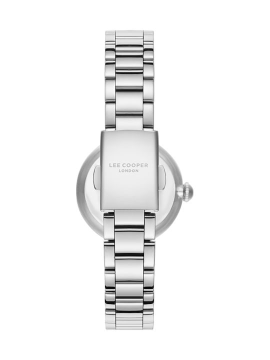 Lee Cooper Γυναικείο Ρολόι 29mm Μπαταρίας με Ασημί Μεταλλικό Μπρασελέ