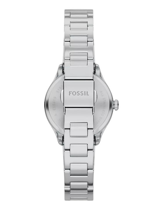 Fossil Ceas Dama 28mm Baterie Cu Brățară Din Metal Roz
