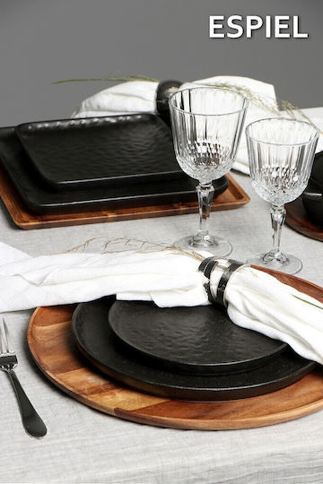 Espiel Lava Πιάτο Ρηχό Τετράγωνο Κεραμικό Μαύρο 26x26cm Espiel Lava Πιάτο Ρηχό Τετράγωνο Κεραμικό Μαύρο 26x26cm