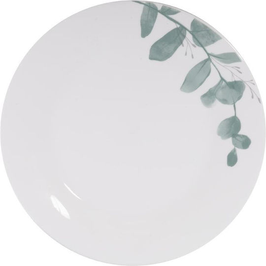 Eaton Dining Plate Desert Glass Green with Diameter 20cm 6pcs