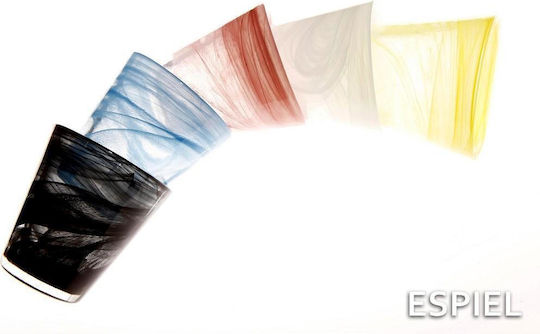 Espiel Atlas Set of Glasses Water made of Glass in Yellow Color 6pcs