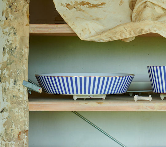 PiP Studio Royal Stripes Πιάτο Βαθύ από Πορσελάνη Λευκό με Διάμετρο 21cm 6τμχ