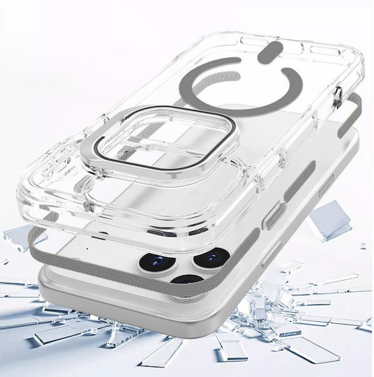 Θήκη Iphone 17 Pro Magsafe Βάση Διαφανής Γκρι Λεπτομέρειες