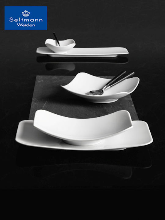 Espiel Coup Fine Dining St Чиния Супа Квадрат от Порцелан Бял 22x22см 6бр