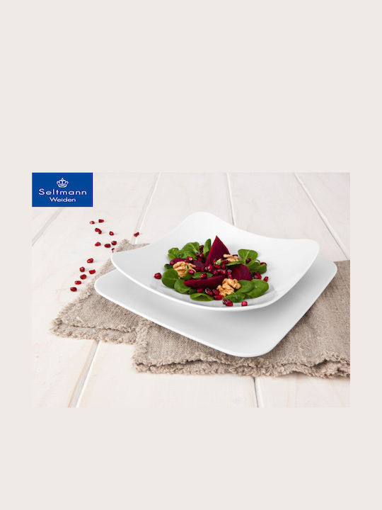 Espiel Coup Fine Dining St Чиния Супа Квадрат от Порцелан Бял 22x22см 6бр