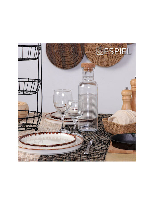 Espiel Imperial Set of Glasses White Wine / Cocktail/Drinking made of Glass in White Color 6pcs