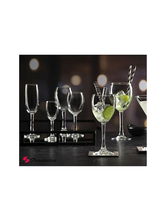 Espiel Imperial Set of Glasses White Wine / Cocktail/Drinking made of Glass in White Color 6pcs