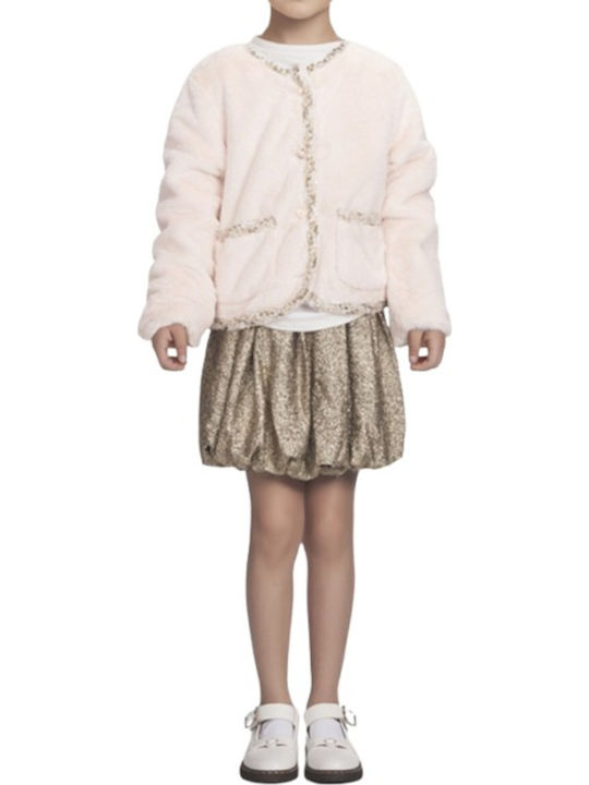 Kinder-Set mit Rock & Jacke Winter 3Stück Beige "best Friends"
