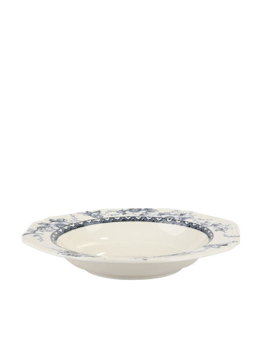 Oriana Ferelli Plate Soup made of Porcelain Blue with Diameter 23cm 6pcs