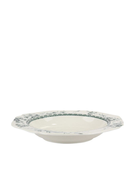 Oriana Ferelli Plate Soup made of Porcelain Green with Diameter 23cm 6pcs
