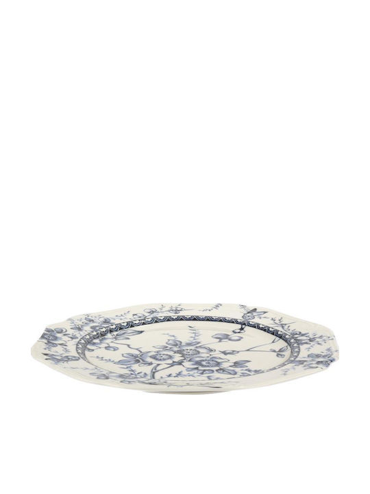 Oriana Ferelli Plate Shallow made of Porcelain Blue with Diameter 27cm 6pcs