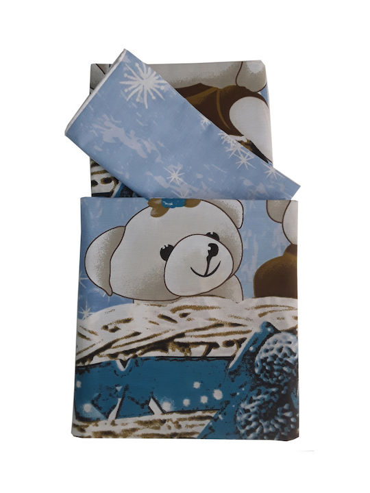 Beboulino Dream Baby Sheets Set Crib Cotton Fitted Blue 95x150cm 3pcs