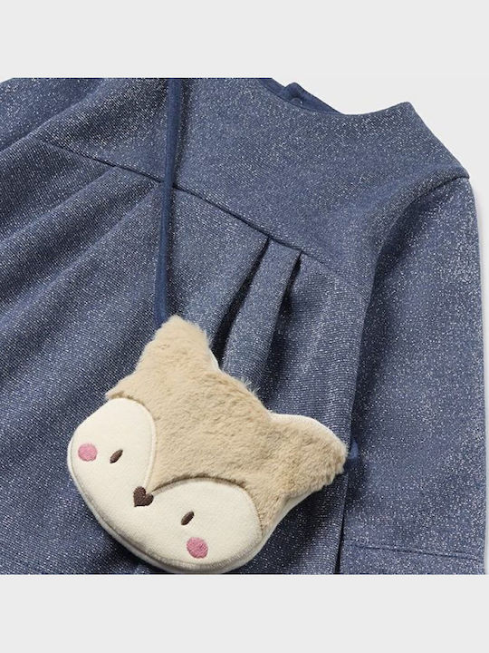 Children's Dress Long Sleeve Set with Accessories Blue