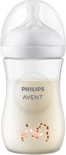 Philips Plastic Baby Bottle Natural Response Anti-Colic with Silicone Teat for 1+ Months Elephant 260ml