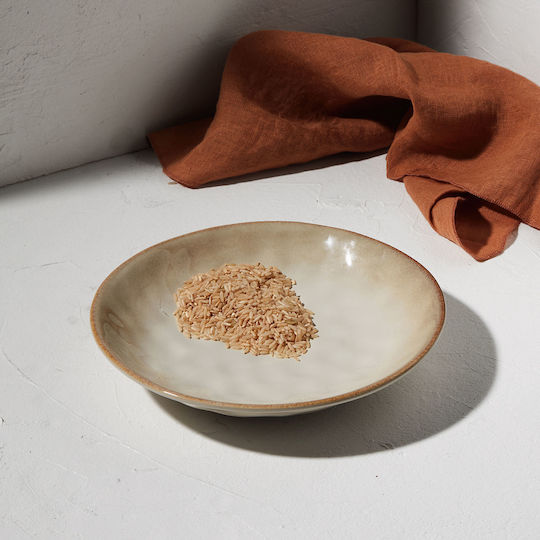 Estia Vignette Stoneware Дълбока Керамична Сива Чиния с Диаметър 23см 6 Бройки