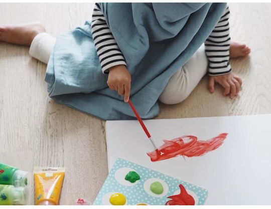 Beaba Muselină Swaddle Blanket Albastru 120x120 cm 2 Bucăți