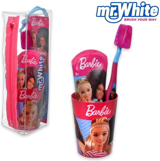 Mr. White Set Children's Toothpaste with Toothbrush 3 Pieces with Bay Leaf Mint Flavor