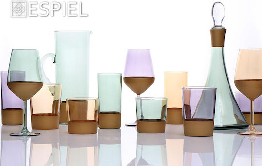 Espiel Amelie Set of Glasses Whiskey made of Glass in Green Color 6pcs