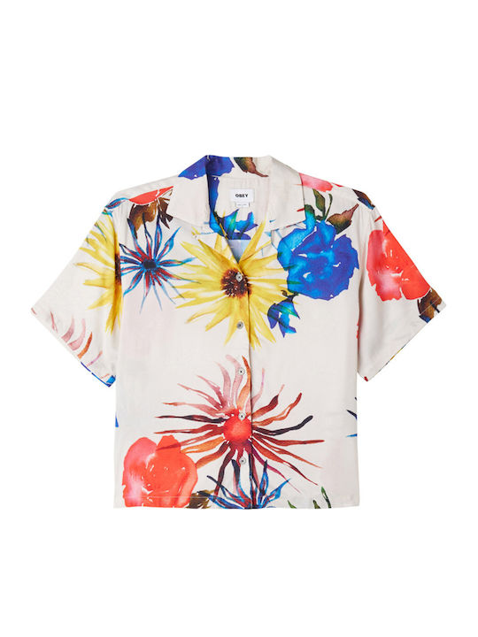 Multi Flowers Γυναικεία Μπλούζα Βαμβακερή Floral Πολύχρωμη