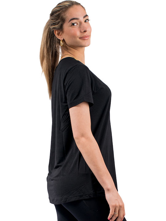 Γυναικείο Αθλητικό T-shirt Fast Drying Black Melange