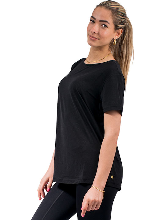 Γυναικείο Αθλητικό T-shirt Fast Drying Black Melange