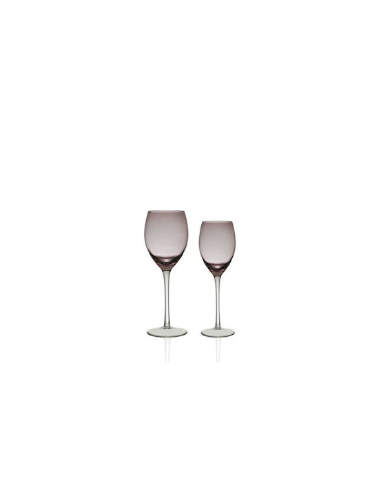 Cryspo Trio Irid Glas Wasser aus Glas in Lila Farbe 375ml