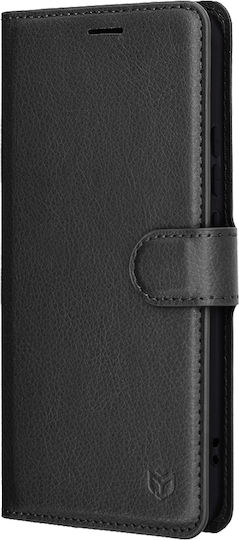 Techsuit Folio Buchen Sie Leder Schwarz (Honor Magic8 Lite)