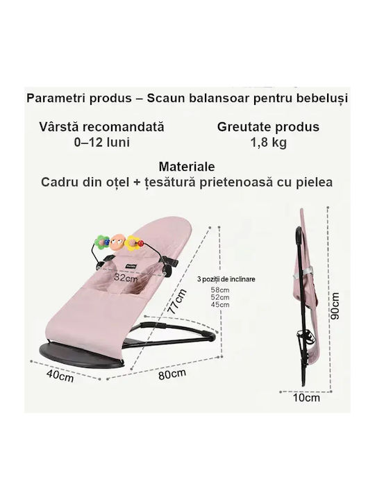 Leagăn Electric Pentru Bebeluşi Roz