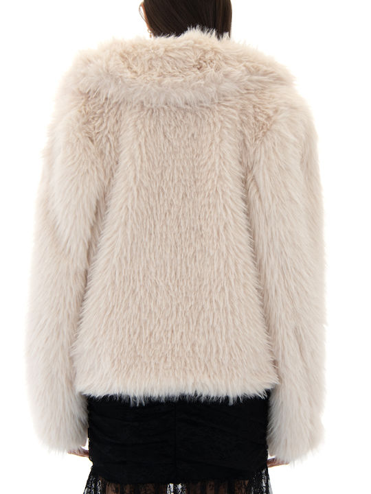 Twenty 29 Women's Short Fur Ecru