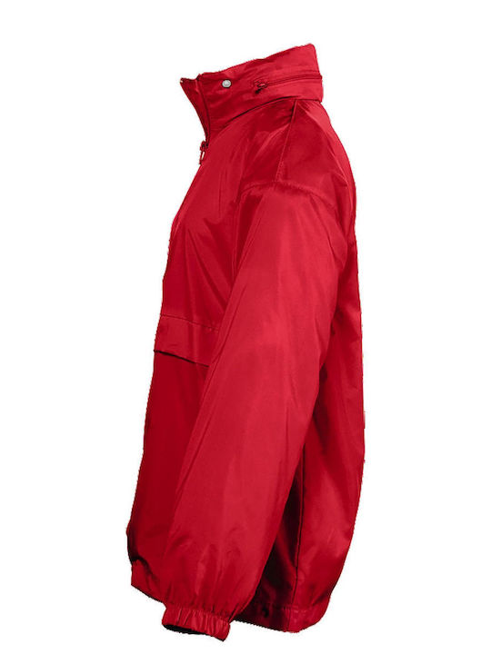 Surf Kids Waterproof Kids Sports Jacket Short Windproof Red
