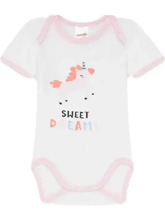Minerva Unicorns Kurzärmelig White-pink 3Stück