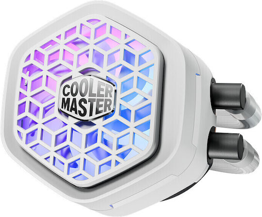 CoolerMaster ML 360 Atmos II VRM Water Cooling System AIO CPU with 3 120mm Fans and ARGB Lighting White
