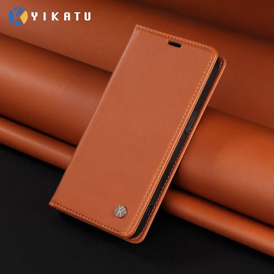 Yikatu Book Synthetic Leather / Silicone Brown (Xiaomi 17)