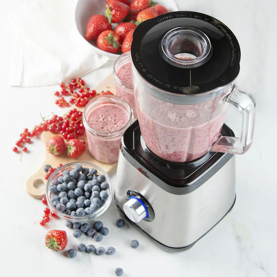 Domo Domo Blender Cu Cană Din Oțel Inoxidabil 1,5 L 1000W Argintiu