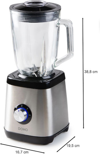 Domo Domo Blender Cu Cană Din Oțel Inoxidabil 1,5 L 1000W Argintiu