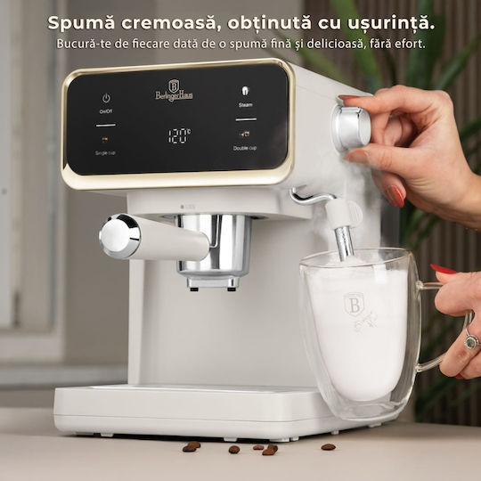 Berlinger Haus Μηχανή Espresso 950W Πίεσης 20bar Γκρι BH-9847