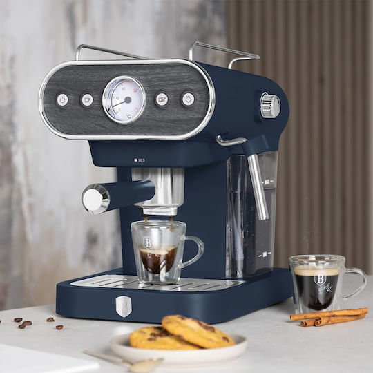 Berlinger Haus Μηχανή Espresso 950W Πίεσης 20bar Μπλε BH-9858