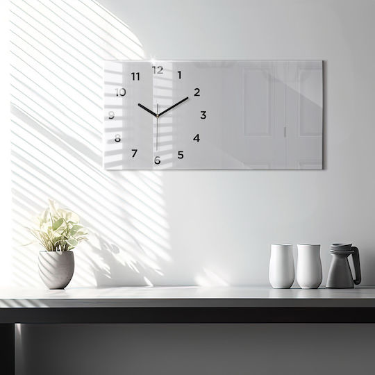 Tulup Αθόρυβο Ρολόι Τοίχου Γυάλινο Γκρι 60x30cm Tulup Αθόρυβο Ρολόι Τοίχου Γυάλινο Γκρι 60x30cm