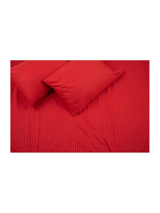 Tac Set Husă de Pilotă Dublă cu 4 Fețe de Pernă & 1 Cearsaf 200x220 Red Stripe