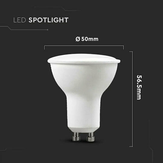 V-TAC LED Bulbs 4.5W for Socket GU10 Cool White 400lm 6pcs