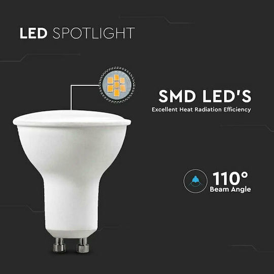 V-TAC LED Bulbs 4.5W for Socket GU10 Cool White 400lm 6pcs