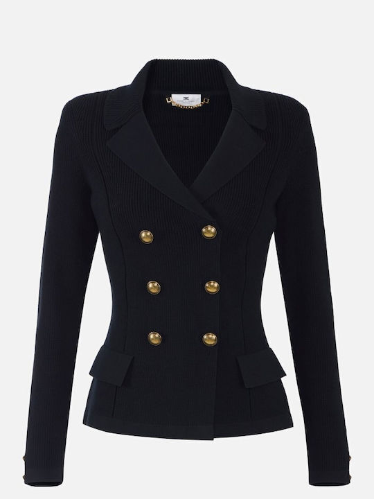 Women's Knitted Cardigan with Buttons Black