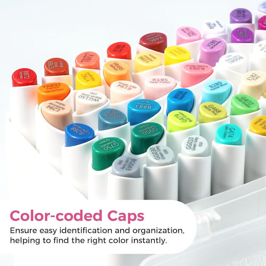 Ohuhu Kaala B Drawing Markers with Double Tip Set 60 Colours